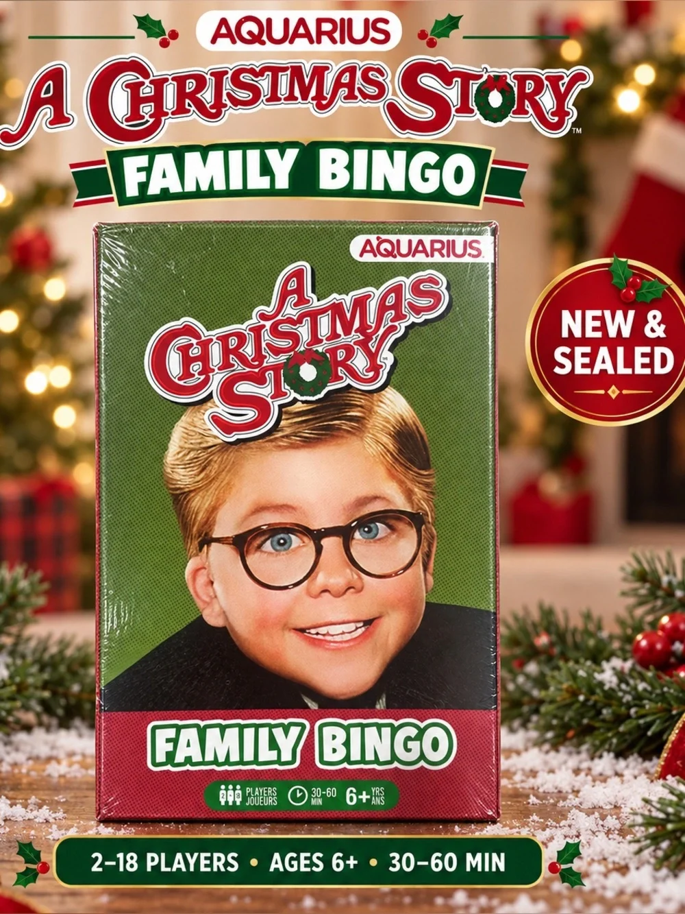 A Christmas Story Family Bingo - Green Holiday Edition